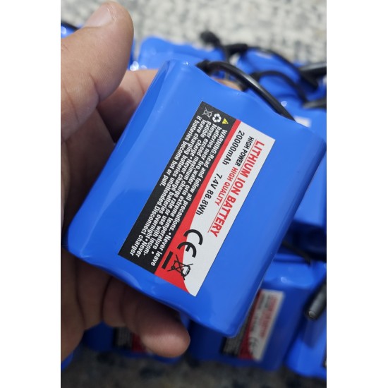 20.000mAH PİL 7.4V 8.4V BÜYÜK PİL 16 KONUM TEKNERE UYUMLU YÜKSEK KALİTELİ PİL